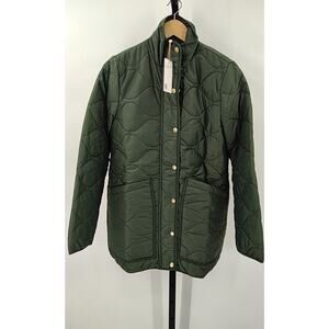 New! Quince Wm's Featherless Quilted Long Puffer Jacket Olive Sz XS 42